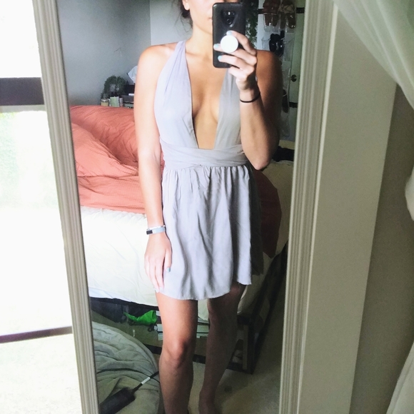 NWT Tobi Minnie Grey Skater Dress - Picture 4 of 4